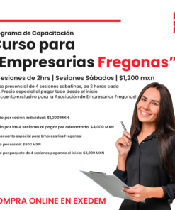 Curso para "Empresarias Fregonas" (4 sesiones de 2hrs)
